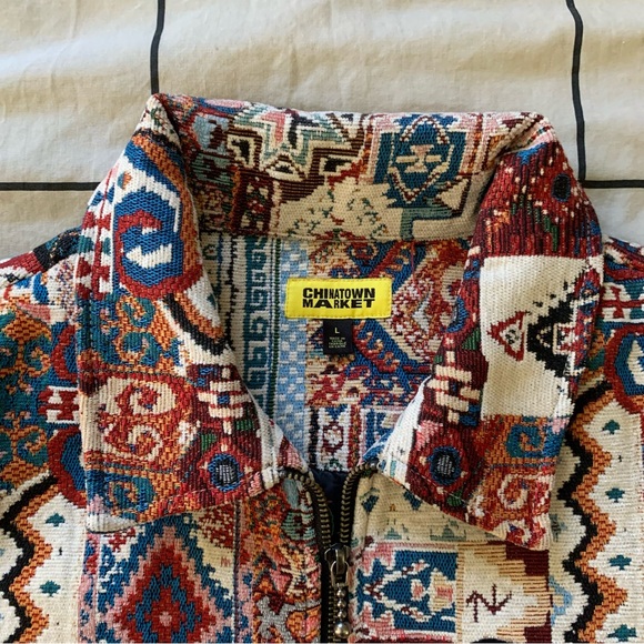 CHINATOWN MARKET MENS PATCHWORK JACKET LARGE - Picture 3 of 8
